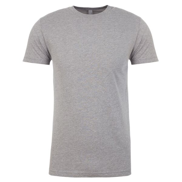 Large Heather Grey Unisex CVC Crewneck T-Shirt Thumbnail